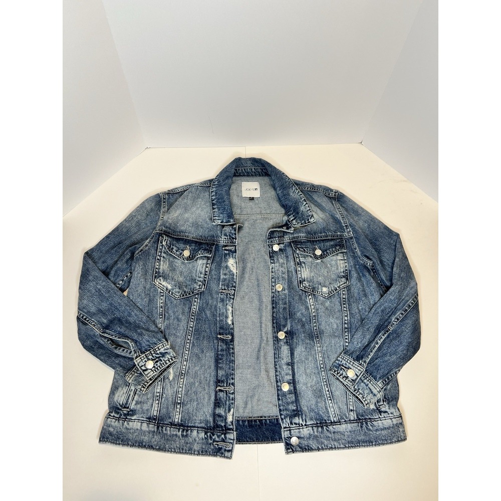 Joe's‎ Jeans The Relaxed Jacket Blue Jean Denim Womens Size Large